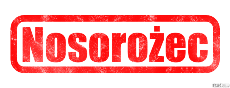 Nosorożec Efekt tekstowy