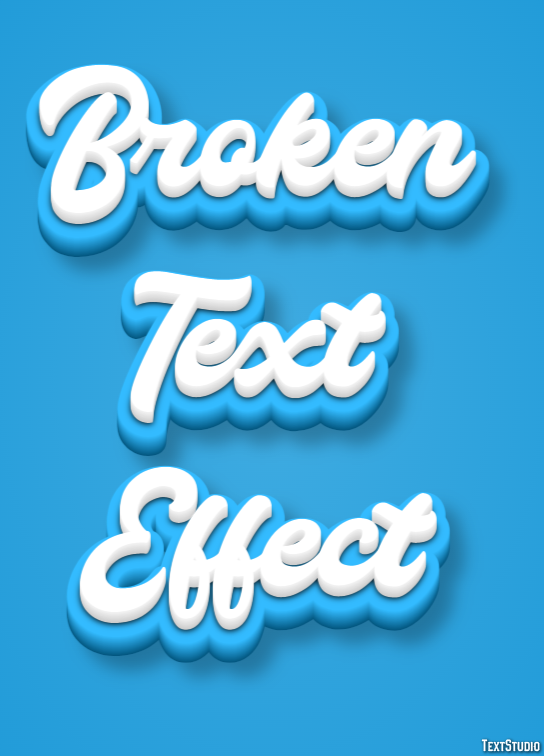 Broken Text Effect Text Effect