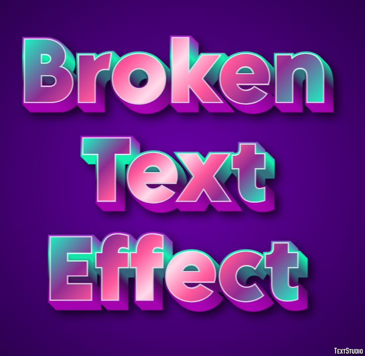 Broken Text Effect Efekt tekstowy