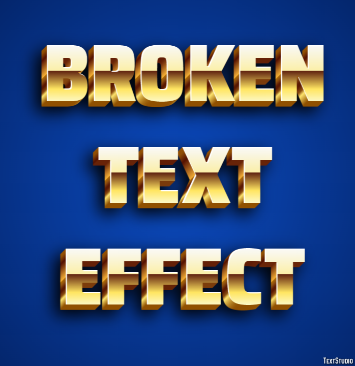 Broken Text Effect Text Effect