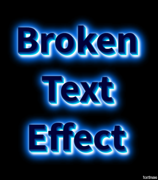 Broken Text Effect Text effect