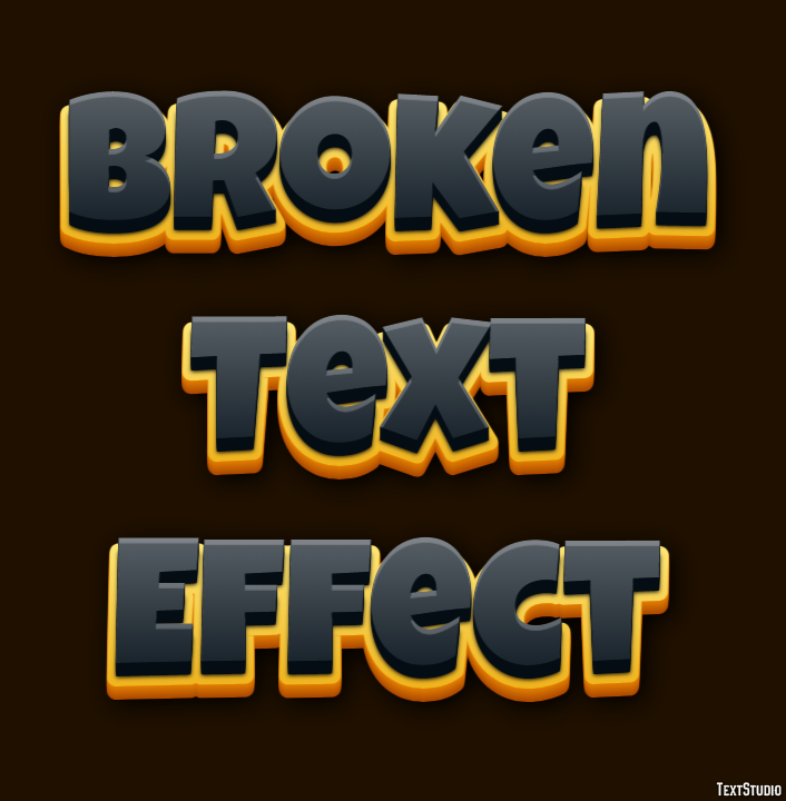 Broken Text Effect Text Effect