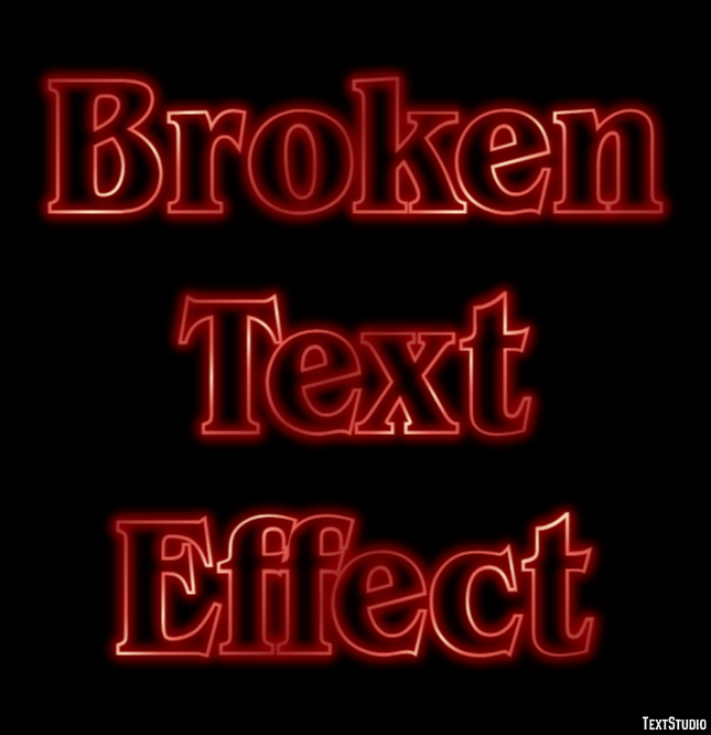 Broken Text Effect Text Effect