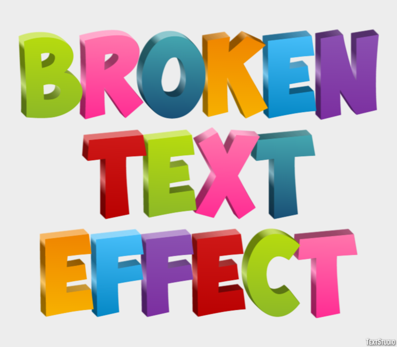 Broken Text Effect Text Effect