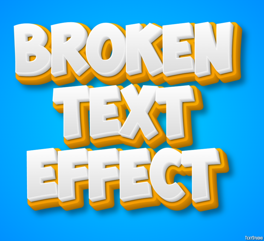 Broken Text Effect Text Effect