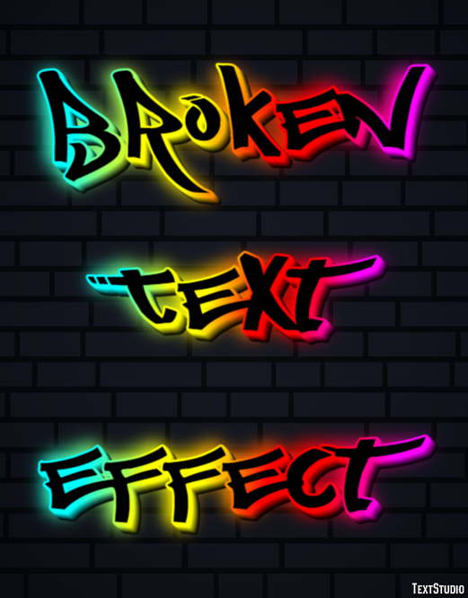 Broken Text Effect Text Effect