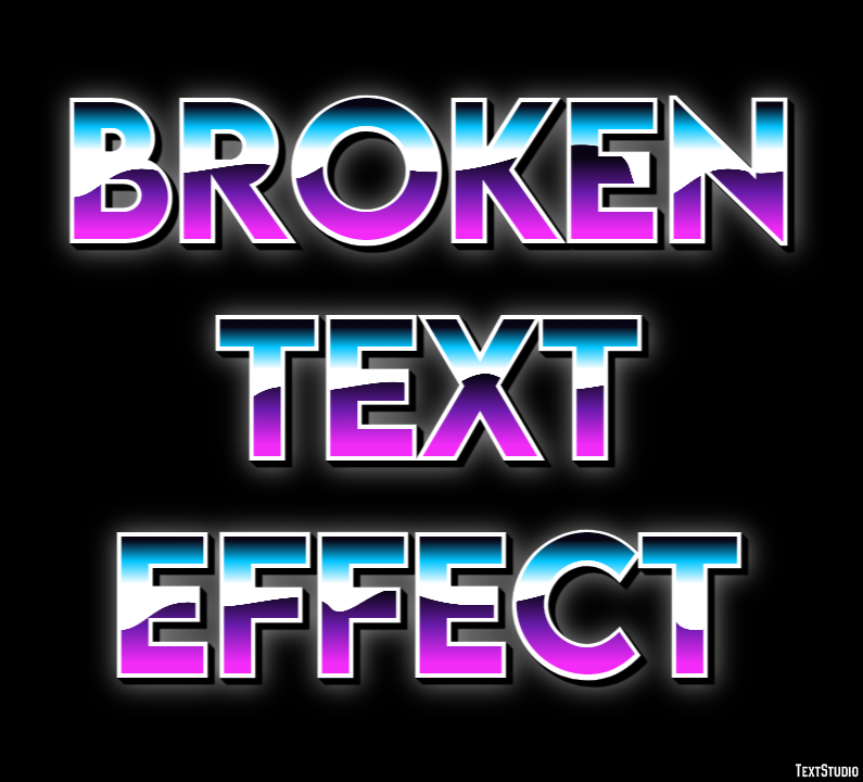 Broken Text Effect Text Effect