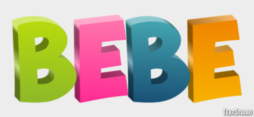 Bebe テキスト効果