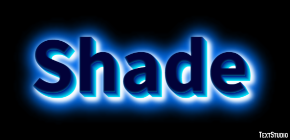 Shade Text effect