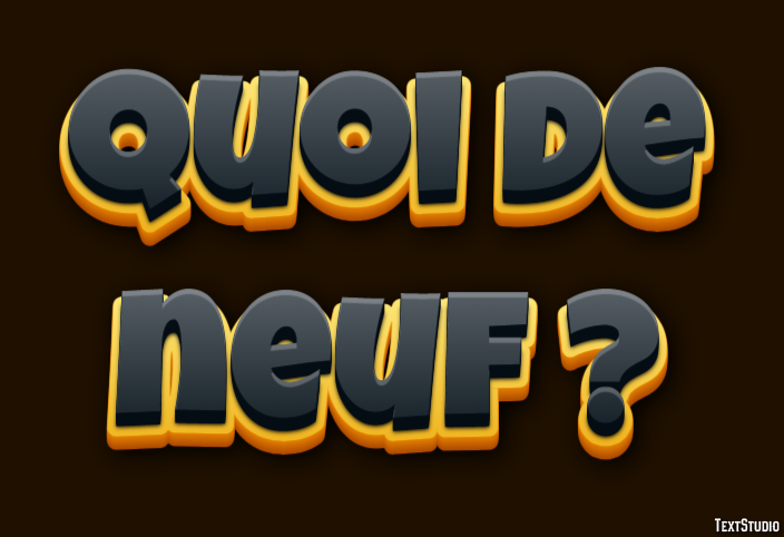 Quoi de neuf ? Effet de Texte