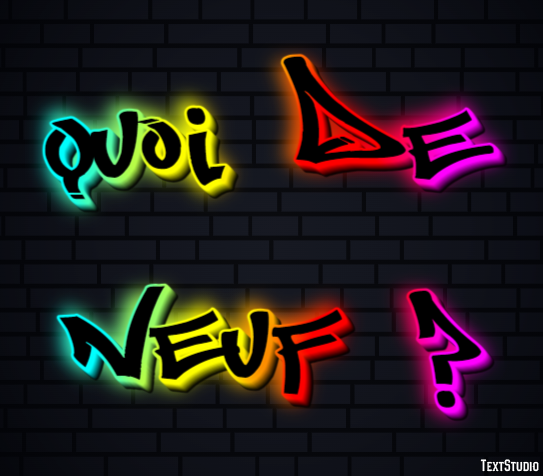 Quoi de neuf ? Effet de texte