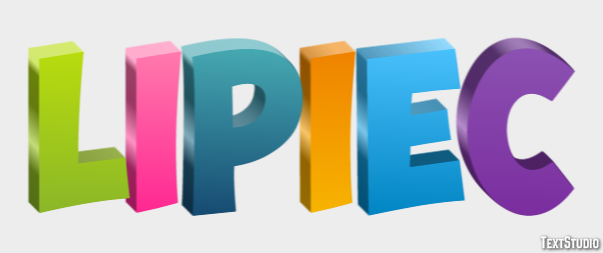 Lipiec Efekt tekstowy