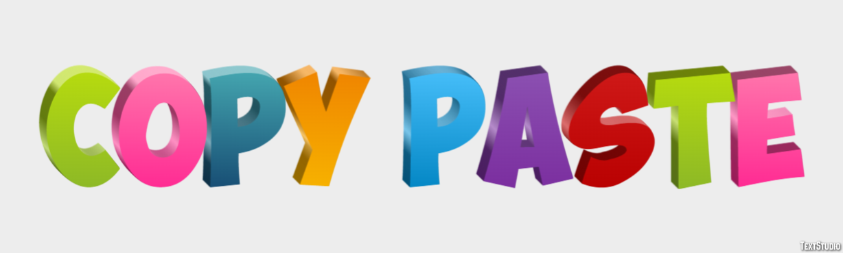 Copy Paste Эффект текста