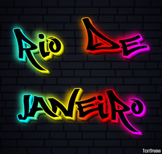Rio de Janeiro Efeito de texto