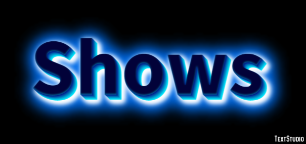 Shows Texteffekt