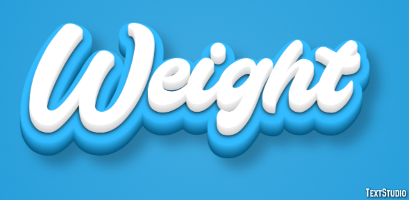 Weight Tekst Effect