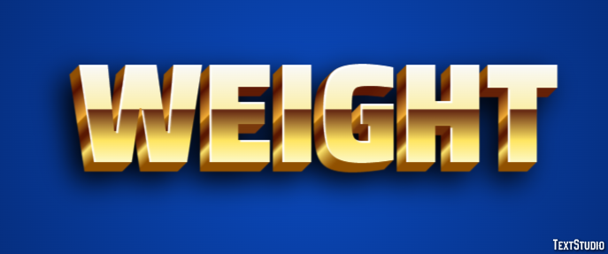 Weight Tekst Effect