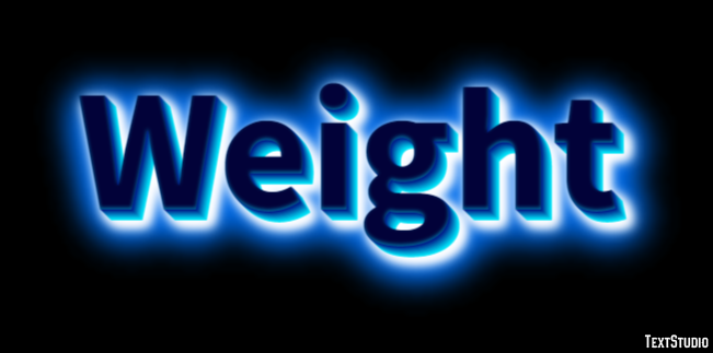 Weight Tekst Effect
