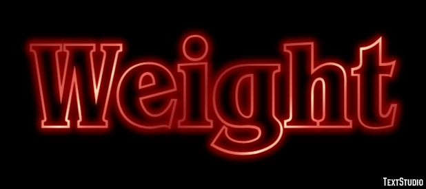 Weight Tekst Effect