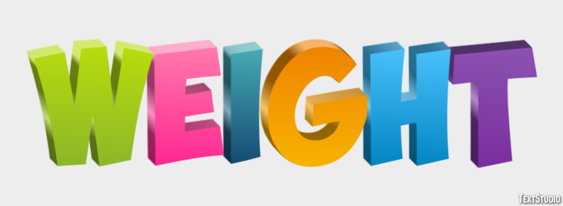 Weight Tekst Effect