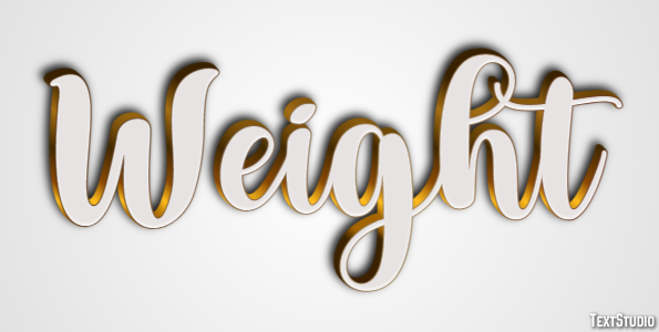 Weight Tekst Effect