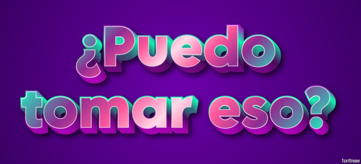 ¿Puedo tomar eso? Efecto de Texto