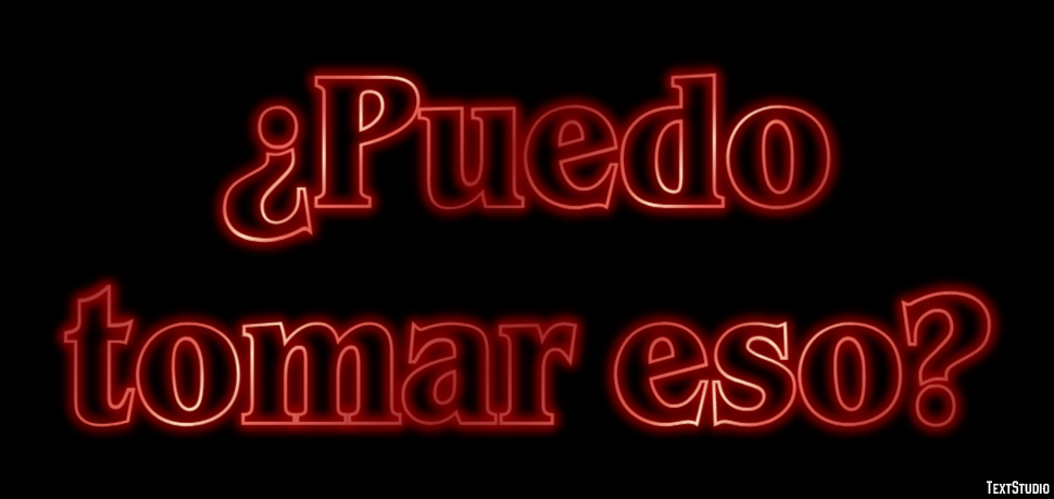 ¿Puedo tomar eso? Efecto de Texto