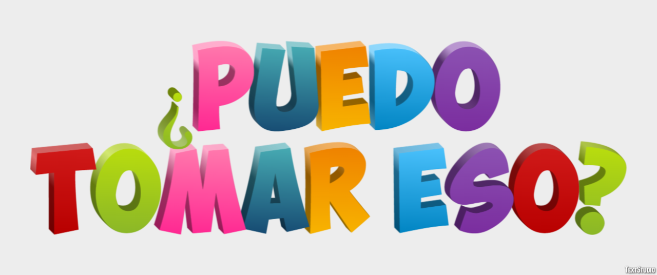 ¿Puedo tomar eso? Efecto de Texto
