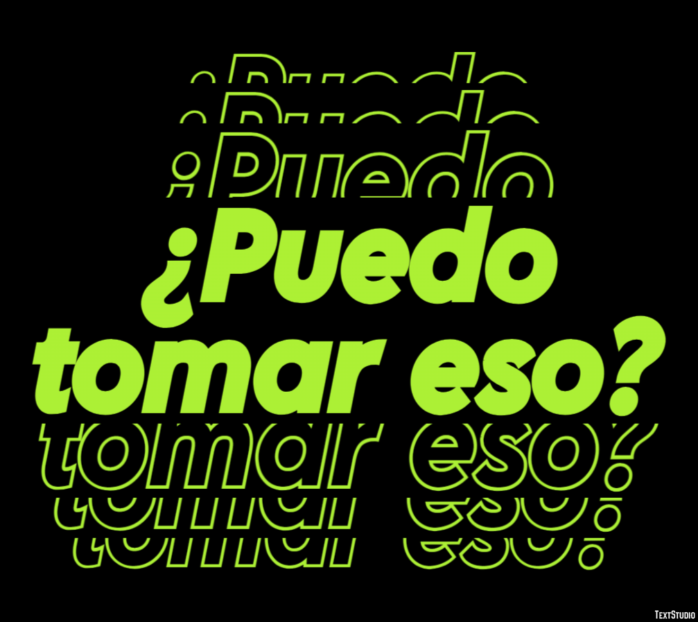 ¿Puedo tomar eso? Efecto de Texto