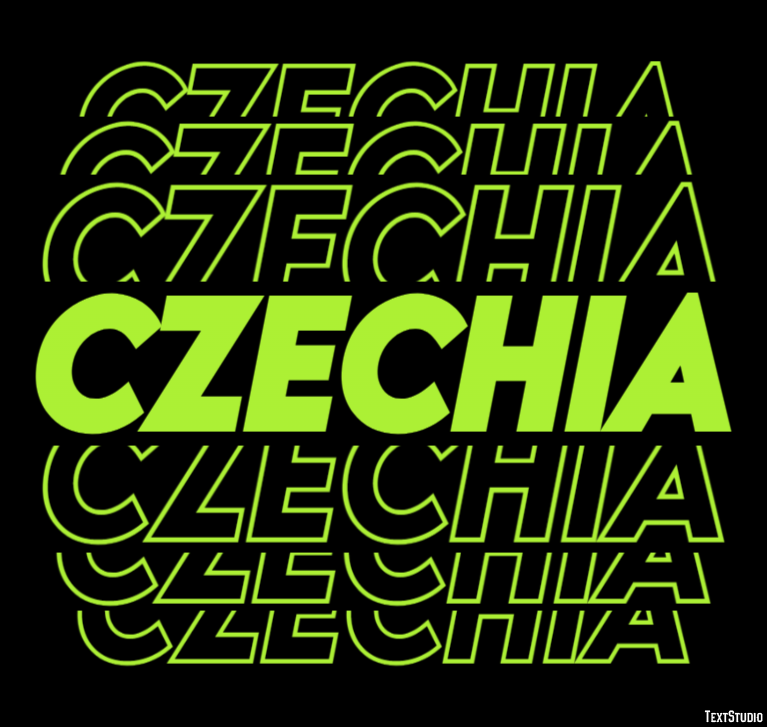 Czechia Efecto de Texto
