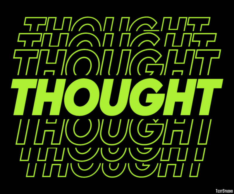 Thought Efekt tekstowy