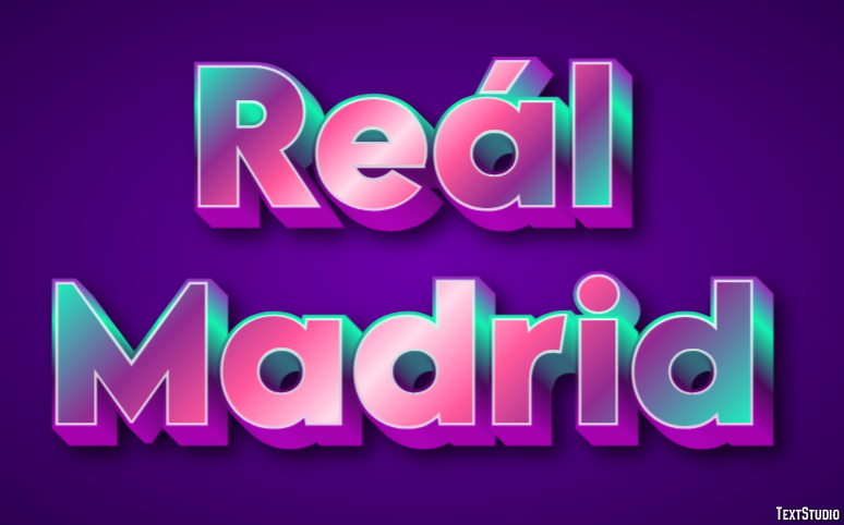 Reál Madrid Texteffekt