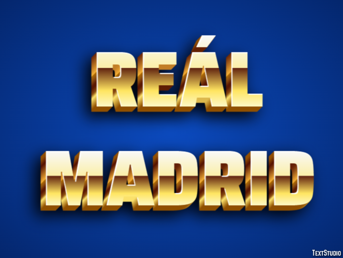 Reál Madrid Efeito de texto