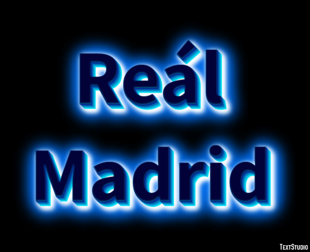 Reál Madrid Texteffekt