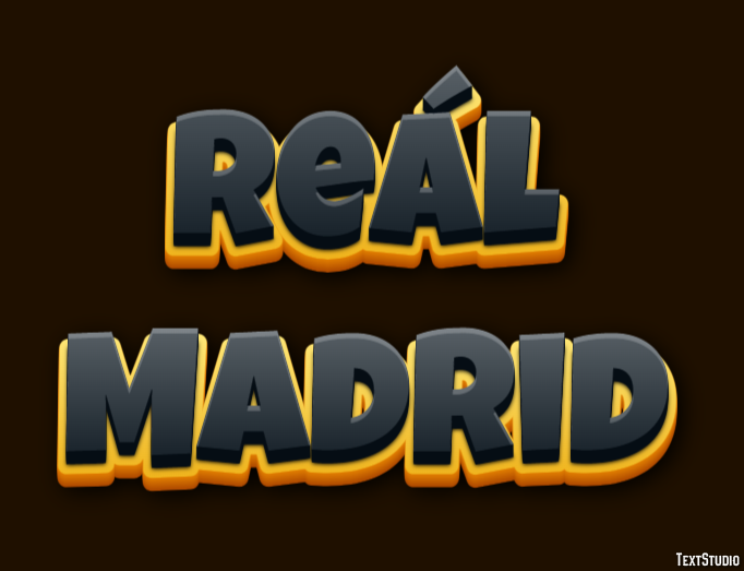 Reál Madrid Efeito de texto