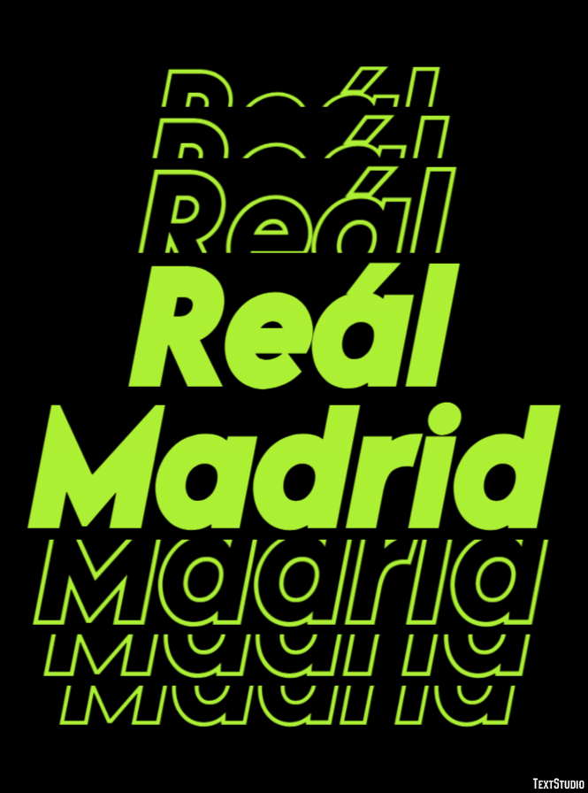 Reál Madrid Efecto de Texto