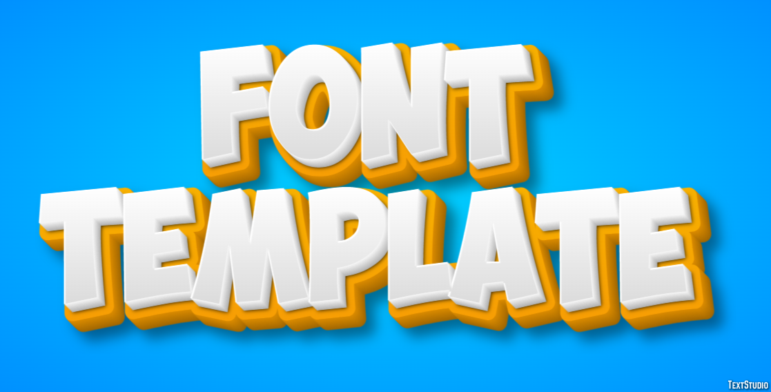 Font Template Эффект текста