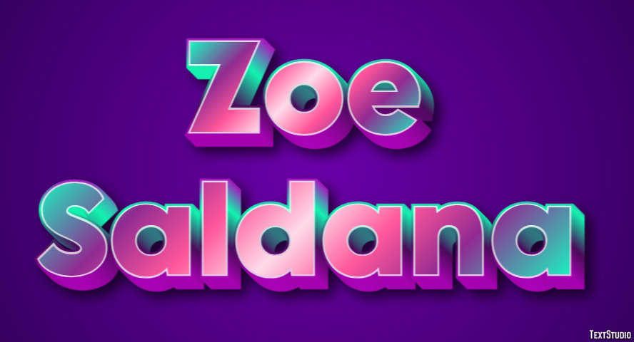 Zoe Saldana Efekt tekstowy