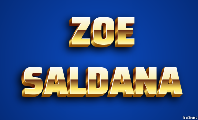 Zoe Saldana Text Effect