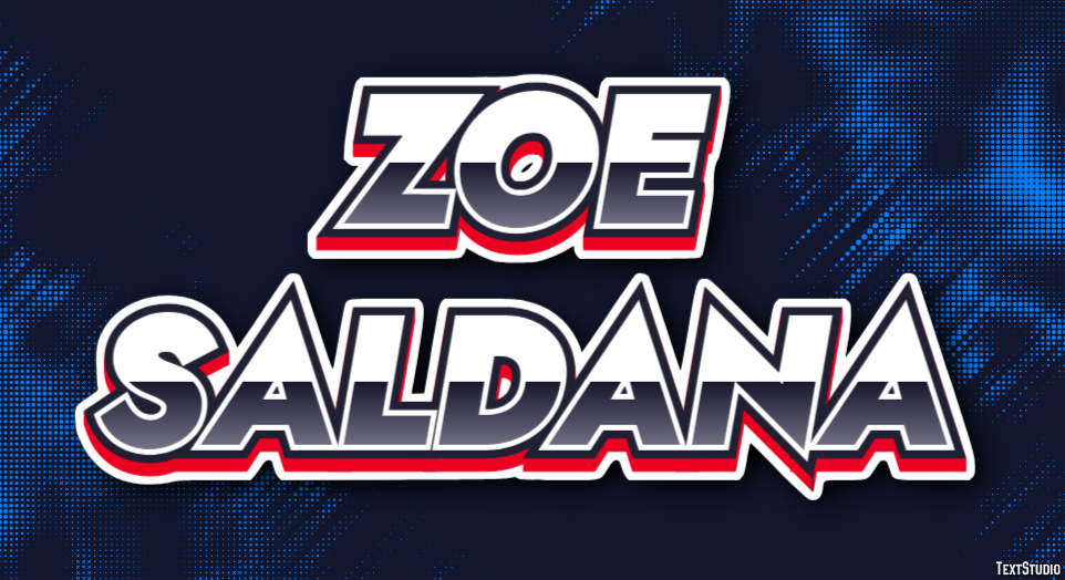 Zoe Saldana Text effect
