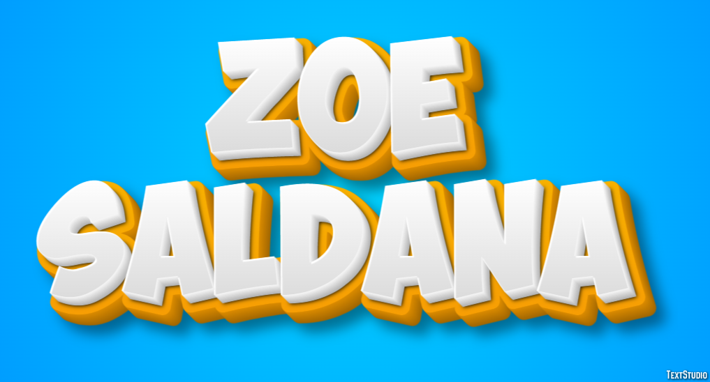Zoe Saldana Text Effect