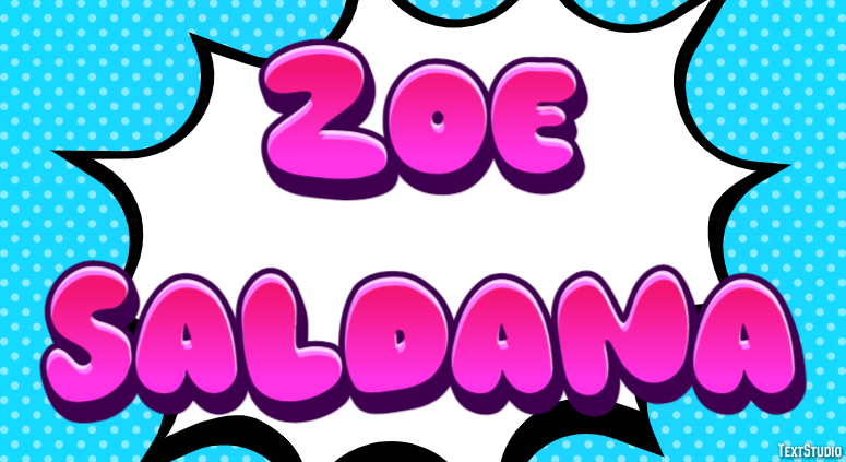 Zoe Saldana Text effect