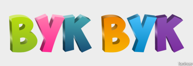 бык byk Текстовый эффект