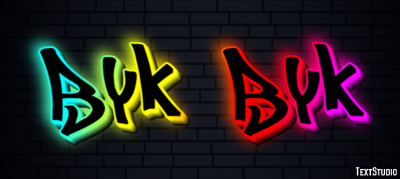 бык byk Эффект текста