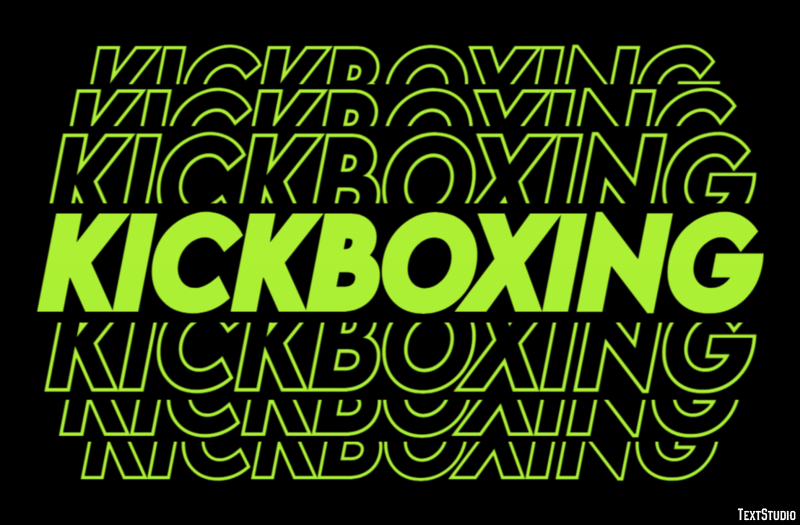 Kickboxing Efekt tekstowy