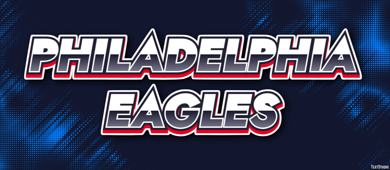 Philadelphia Eagles Efeito de texto