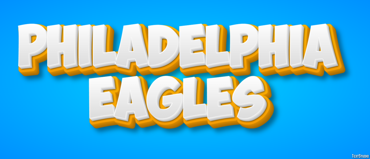 Philadelphia Eagles Эффект текста