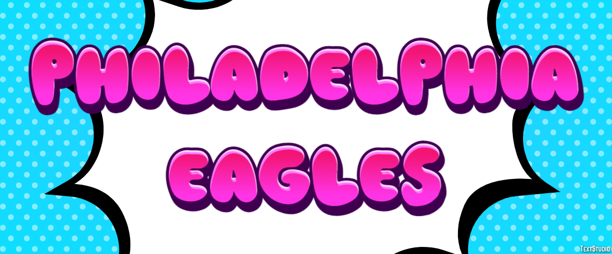 Philadelphia Eagles Efeito de texto
