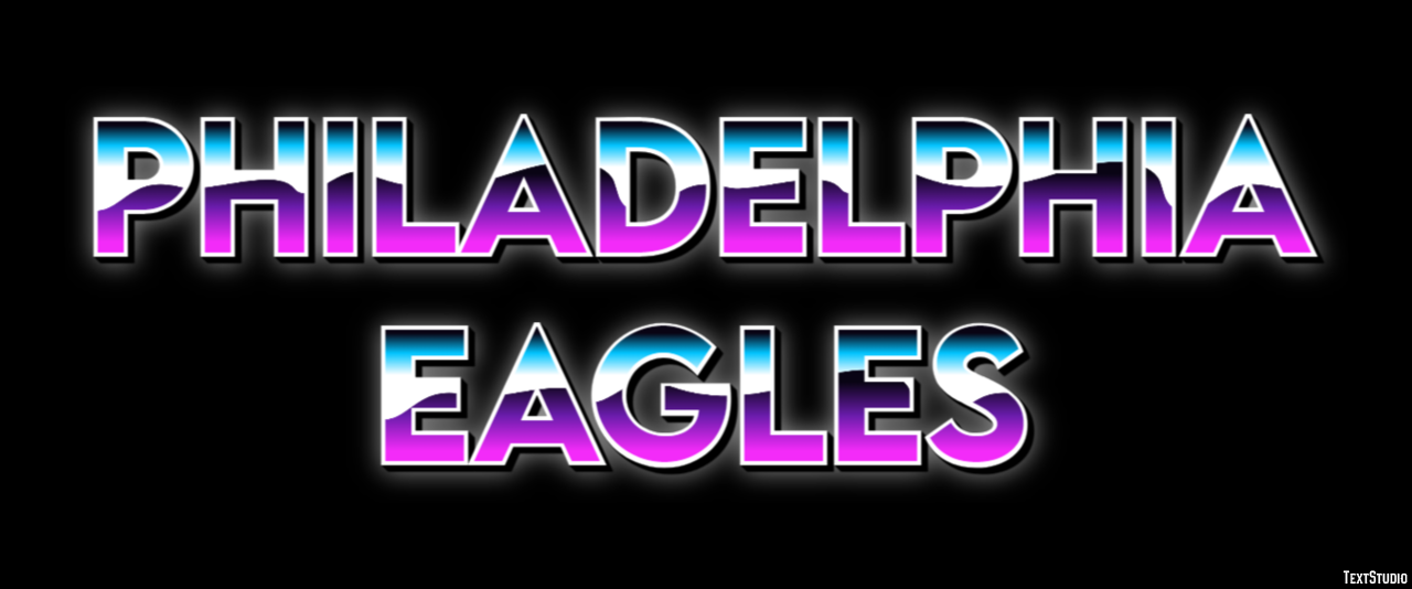 Philadelphia Eagles Efeito de texto