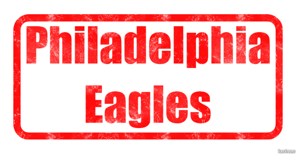 Philadelphia Eagles Efeito de texto